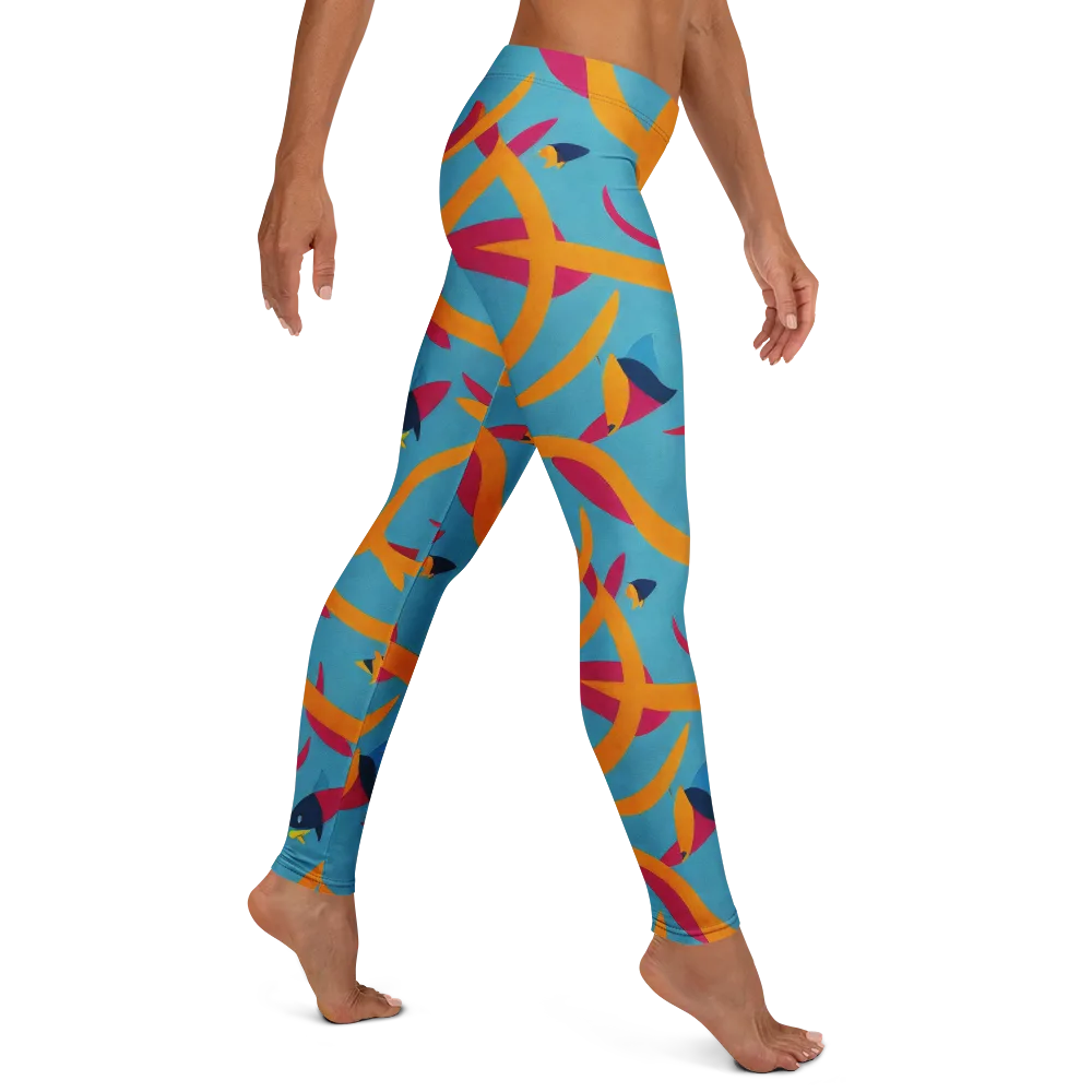 Sunlit Shoal on Leggings — Right