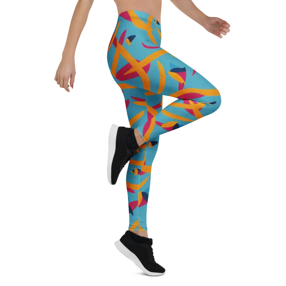 Sunlit Shoal on Leggings — Right