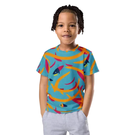 Sunlit Shoal on a Kids Crew Neck T-Shirt