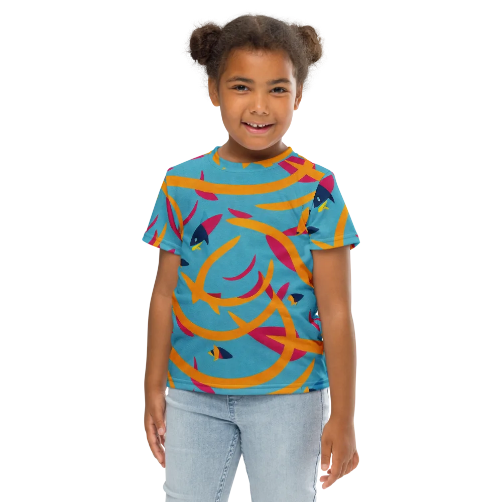 Sunlit Shoal on Kids Crew Neck T-Shirt — Front