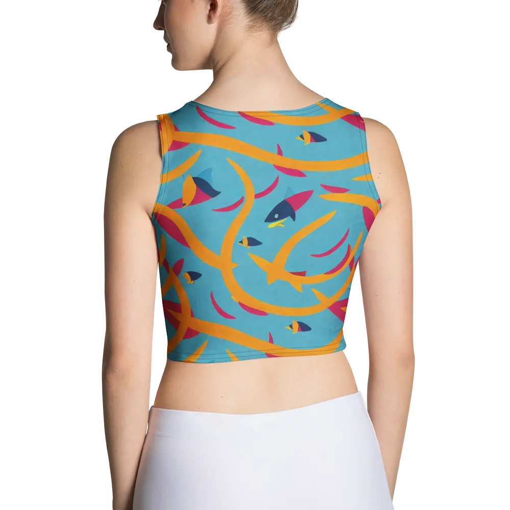 Sunlit Shoal on Crop Top — Back