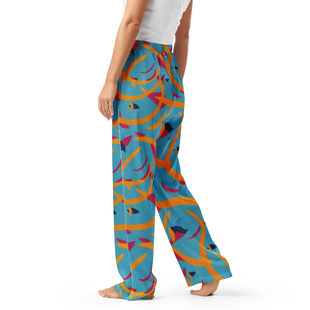 Sunlit Shoal on Women's Pajama Pants — Left