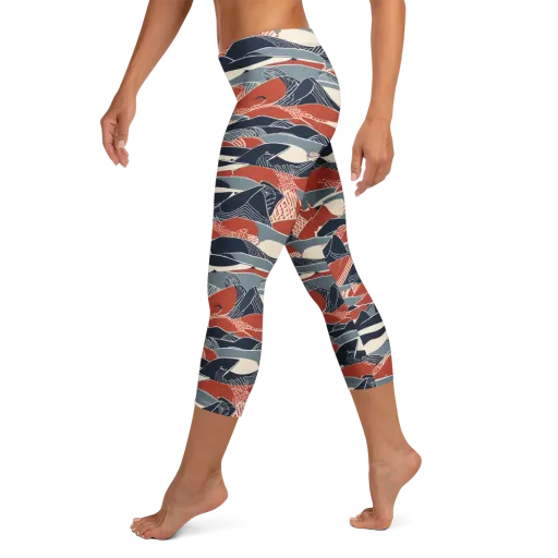 Redfin Rhapsody on a Capri Leggings