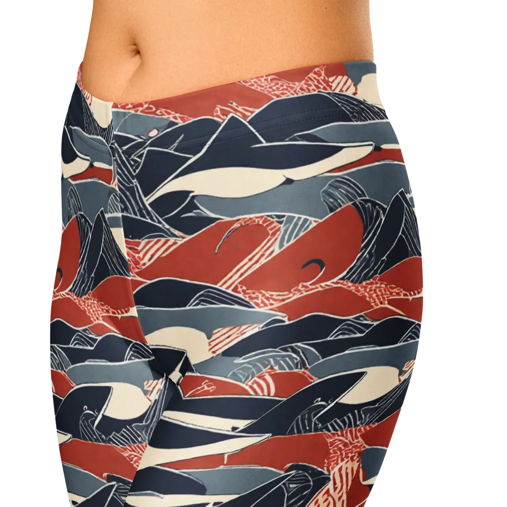 Redfin Rhapsody on Capri Leggings — Zoomed-in