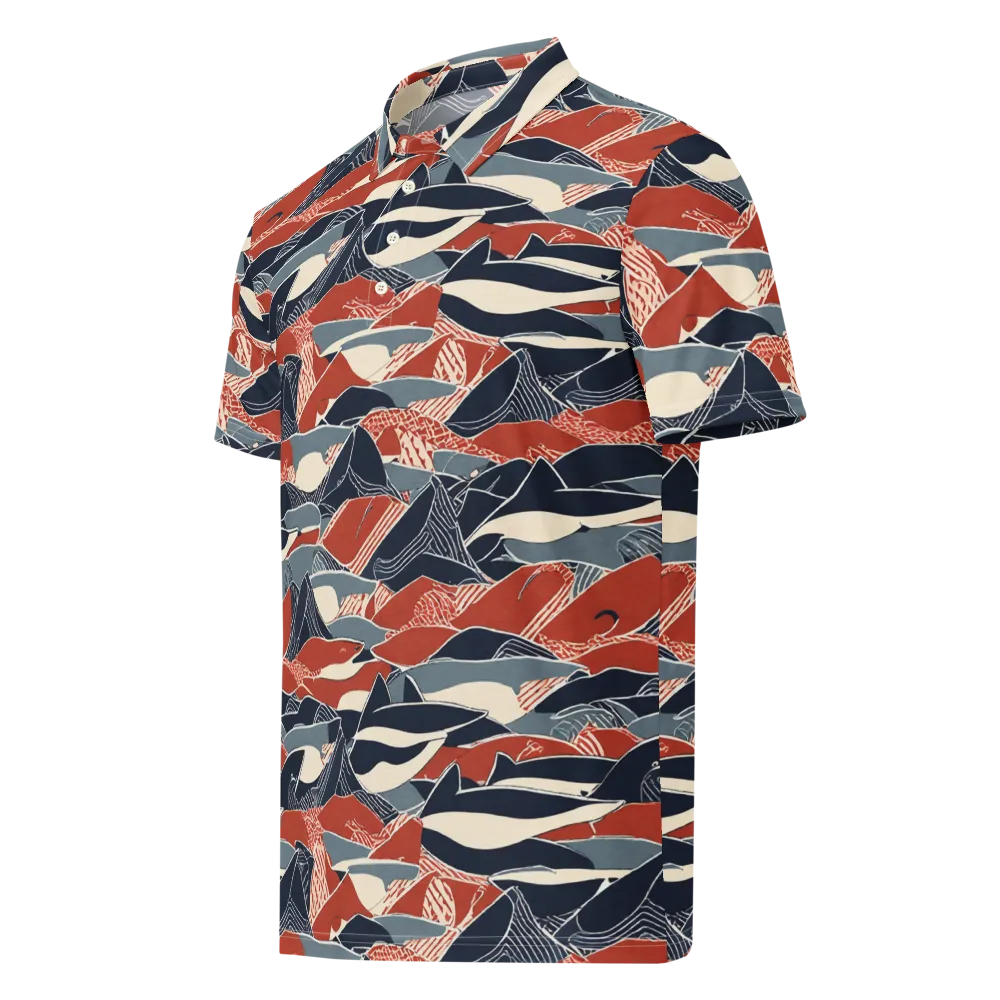 Redfin Rhapsody on Men's Slim Fit Polo Shirt — Left Front