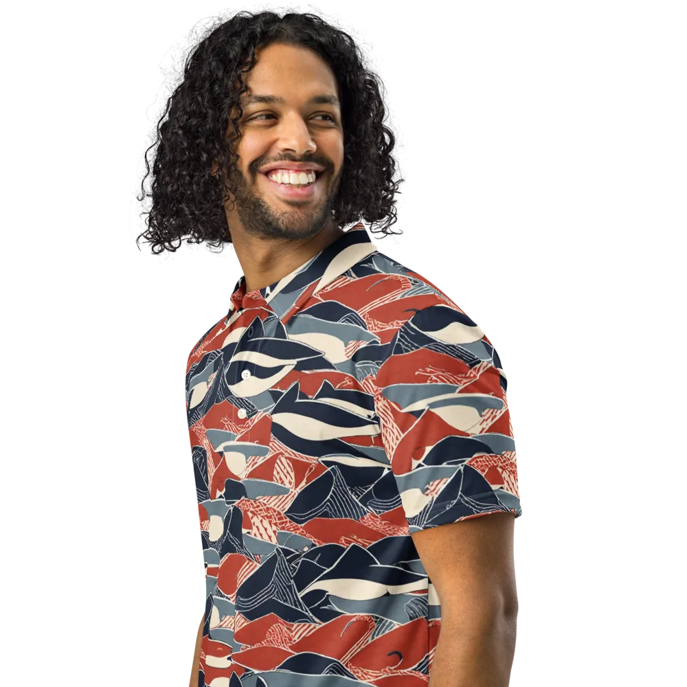 Redfin Rhapsody on Men's Slim Fit Polo Shirt — Left Front