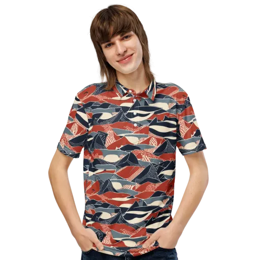 Redfin Rhapsody on a Men's Slim Fit Polo Shirt