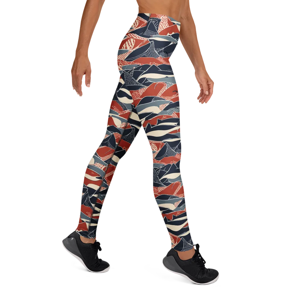 Redfin Rhapsody on Yoga Leggings — Right