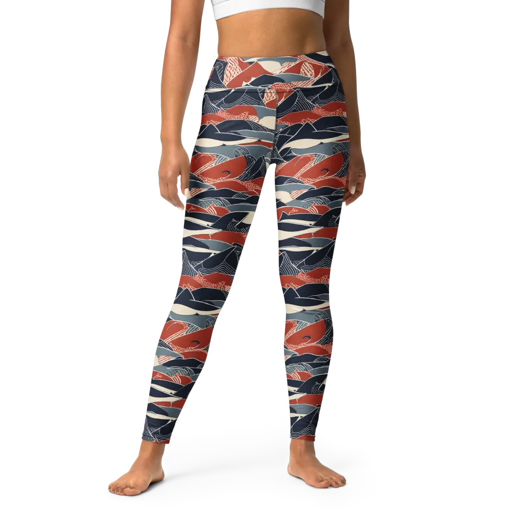 Redfin Rhapsody on Yoga Leggings — Front