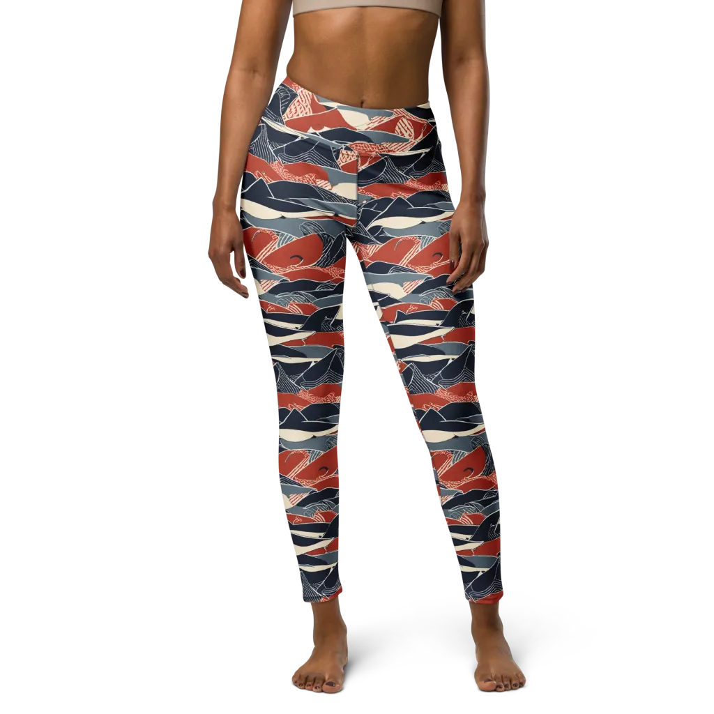 Redfin Rhapsody on Yoga Leggings — Front