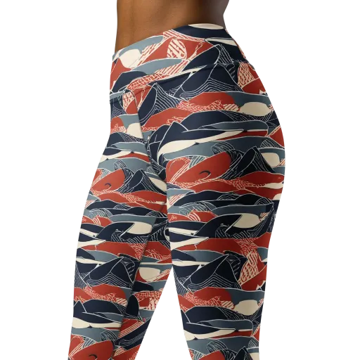 Redfin Rhapsody on a Yoga Leggings