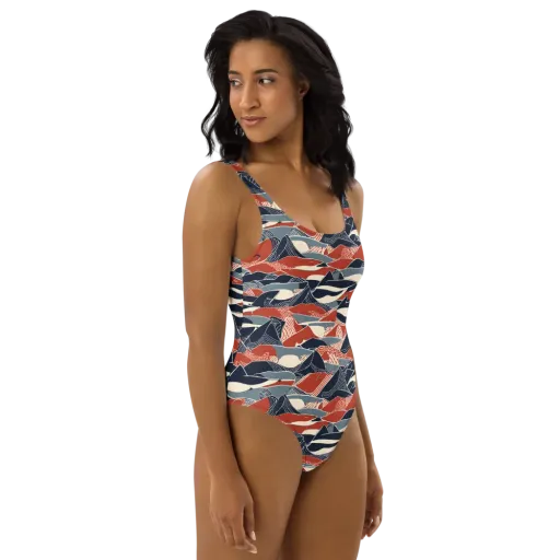 Redfin Rhapsody on a One-Piece Swimsuit