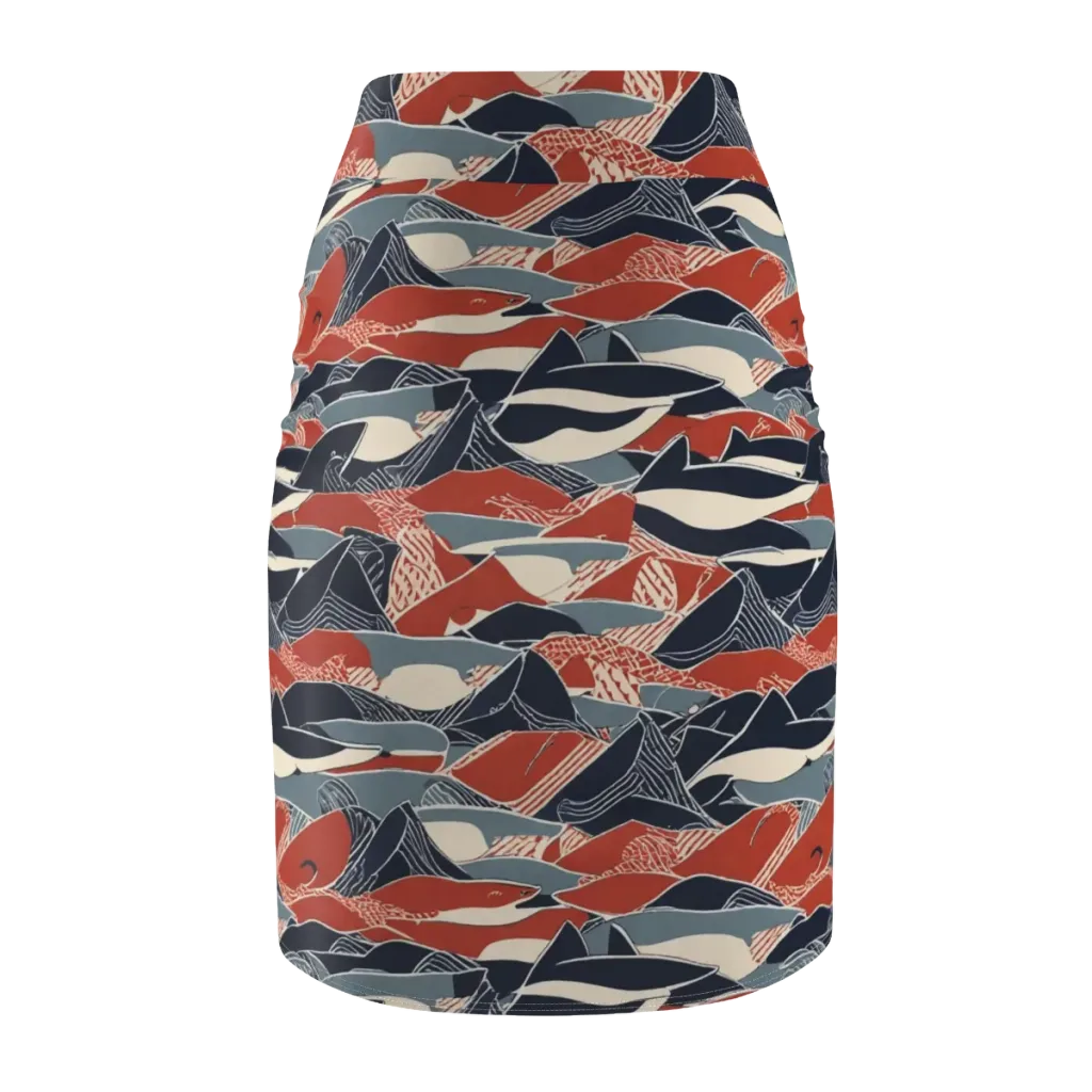 Redfin Rhapsody on Pencil Skirt — Back
