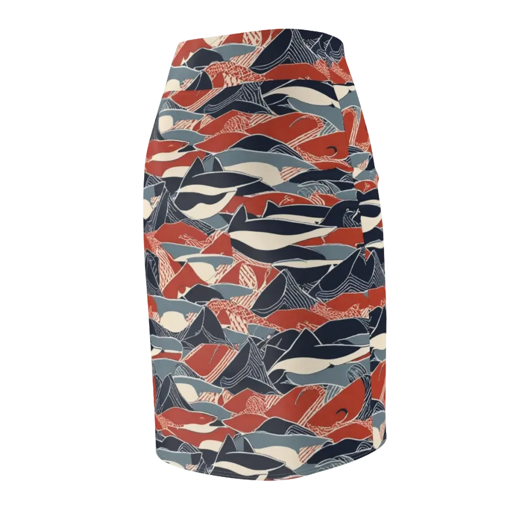 Redfin Rhapsody on Pencil Skirt — Back Side