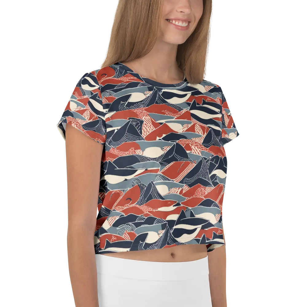 Redfin Rhapsody on Crop Tee — Right