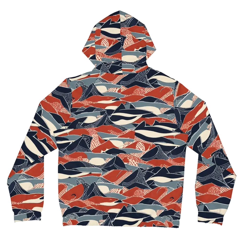 Redfin Rhapsody on Women's Full-Zip Hoodie — Back
