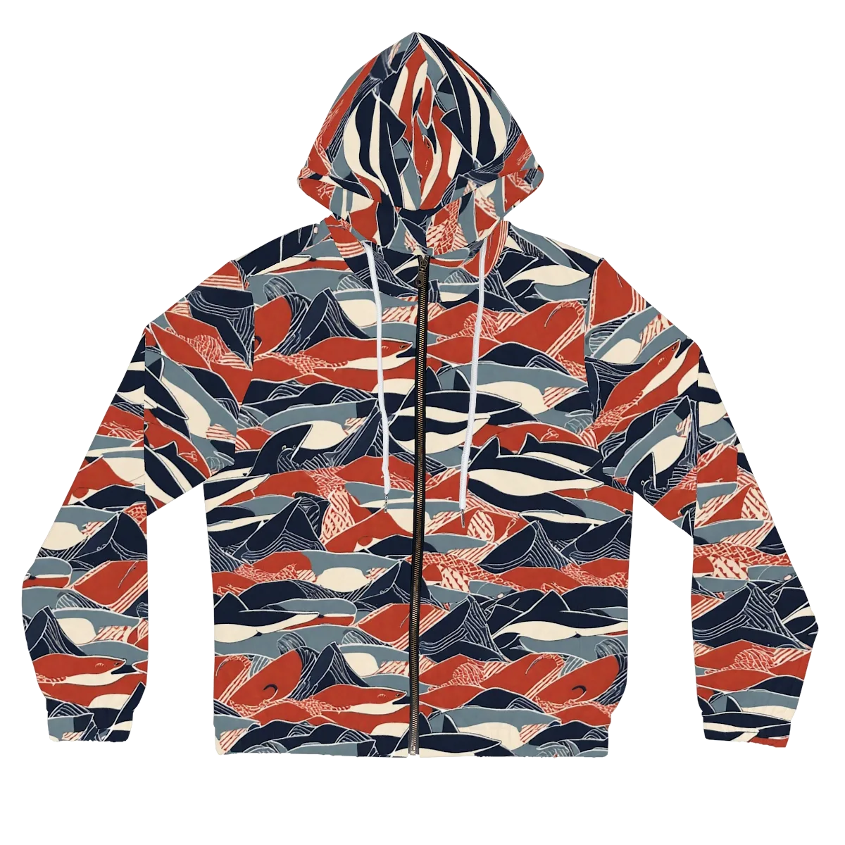 Redfin Rhapsody on Women's Full-Zip Hoodie — Front