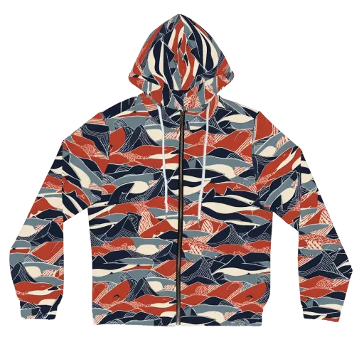 Redfin Rhapsody on a Women's Full-Zip Hoodie