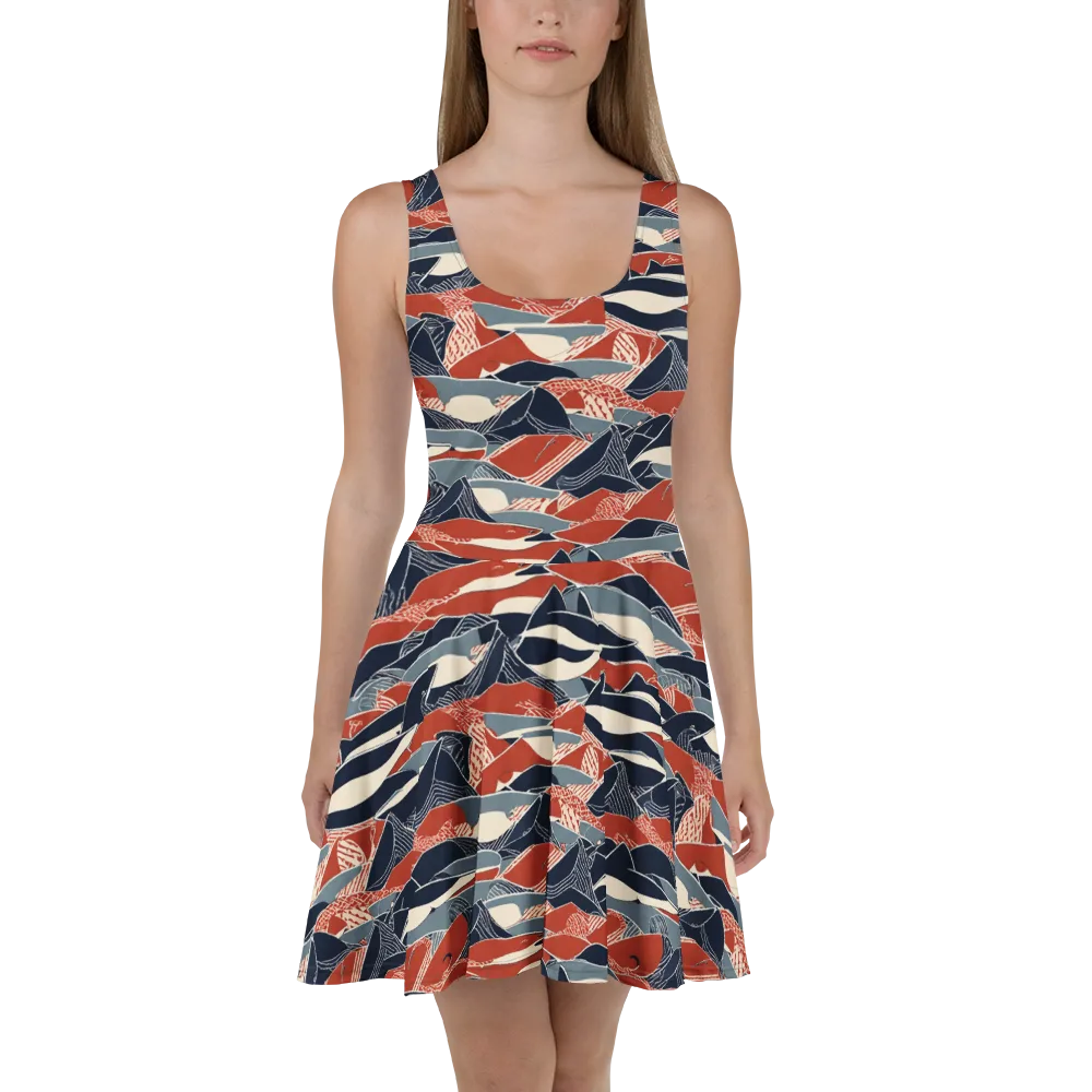 Redfin Rhapsody on Skater Dress — Front