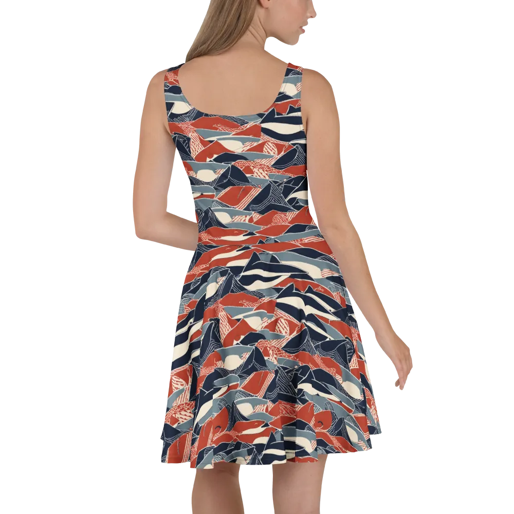 Redfin Rhapsody on Skater Dress — Back