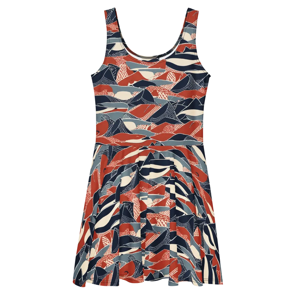Redfin Rhapsody on Skater Dress — Front