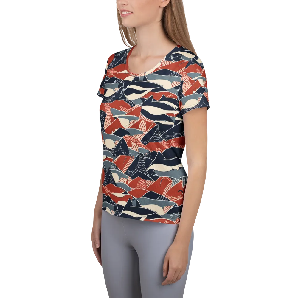Redfin Rhapsody on Women's Athletic T-Shirt — Left