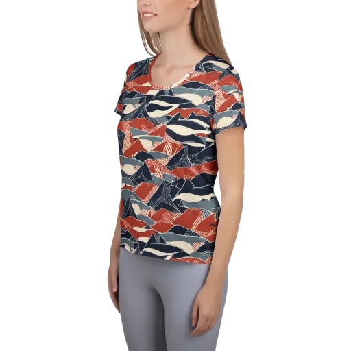 Redfin Rhapsody on a Women's Athletic T-Shirt