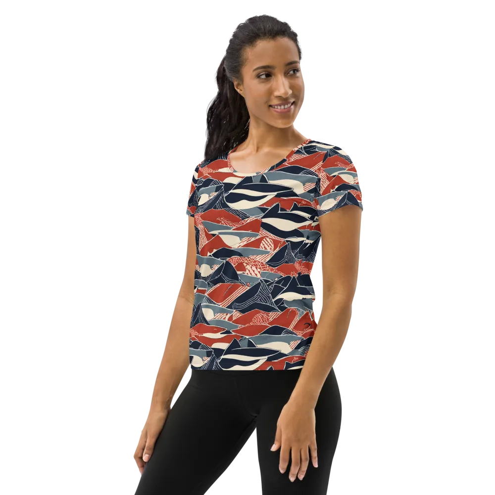 Redfin Rhapsody on Women's Athletic T-Shirt — Left