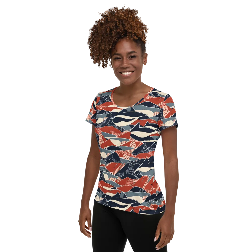 Redfin Rhapsody on Women's Athletic T-Shirt — Left