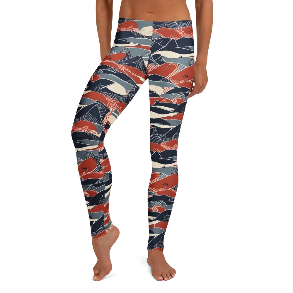 Redfin Rhapsody on Leggings — Front
