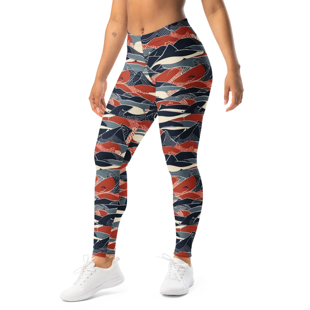 Redfin Rhapsody on Leggings — Left Front