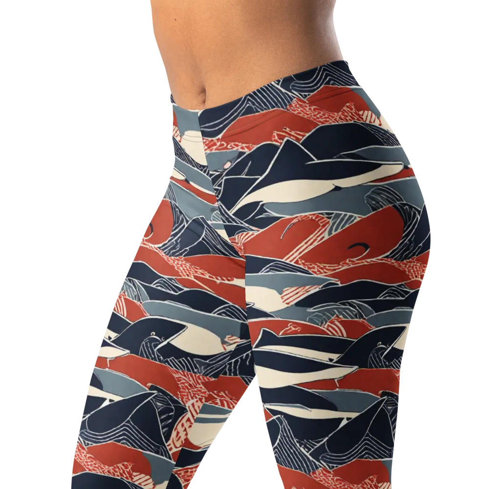 Redfin Rhapsody on Leggings — Left Front