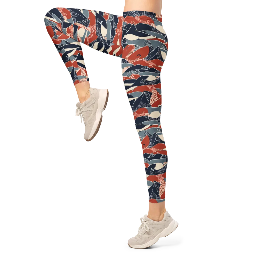 Redfin Rhapsody on Leggings — Left