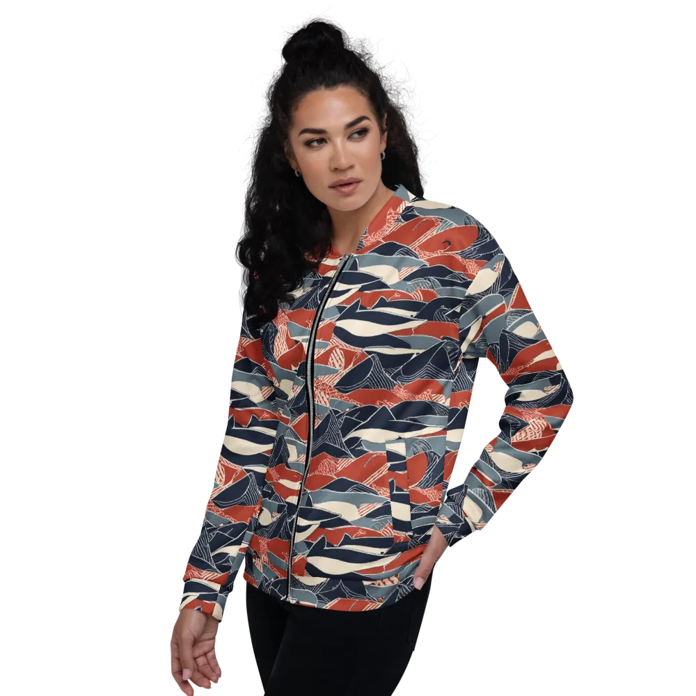Redfin Rhapsody on Bomber Jacket — Left