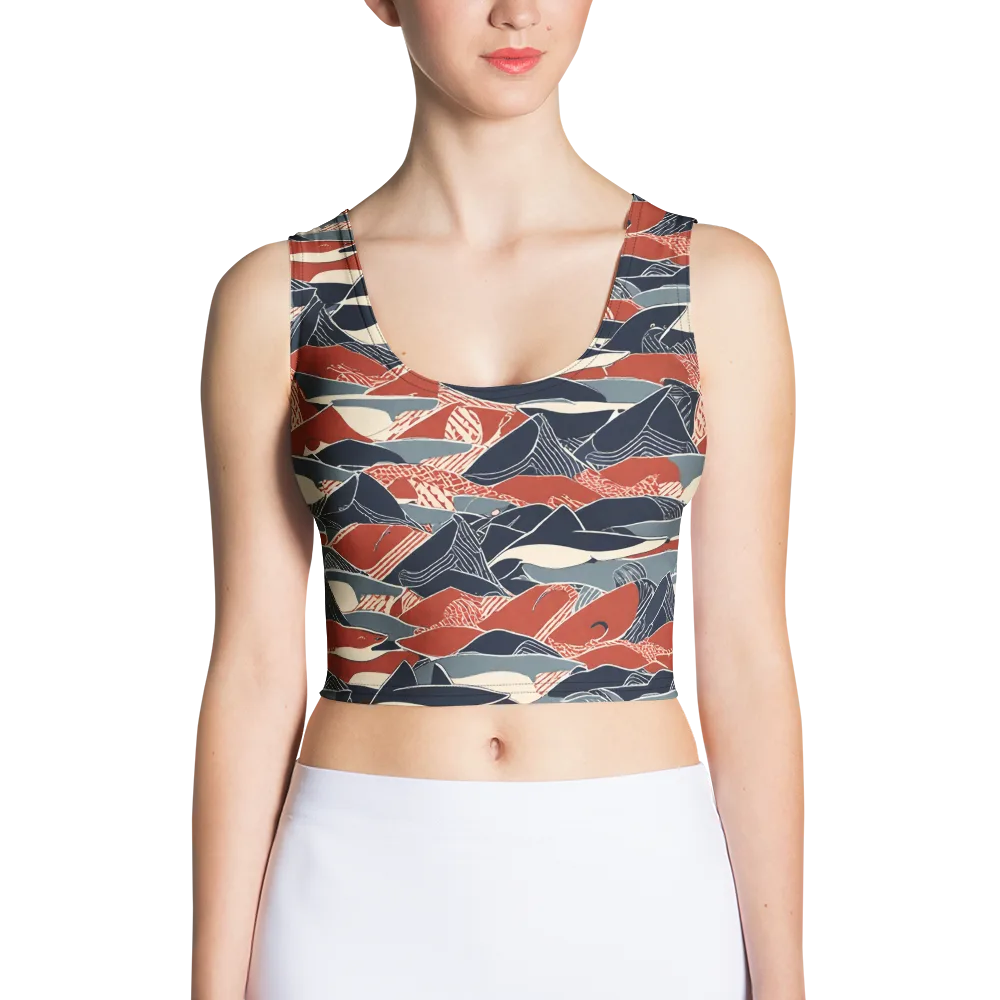 Redfin Rhapsody on Crop Top — Front
