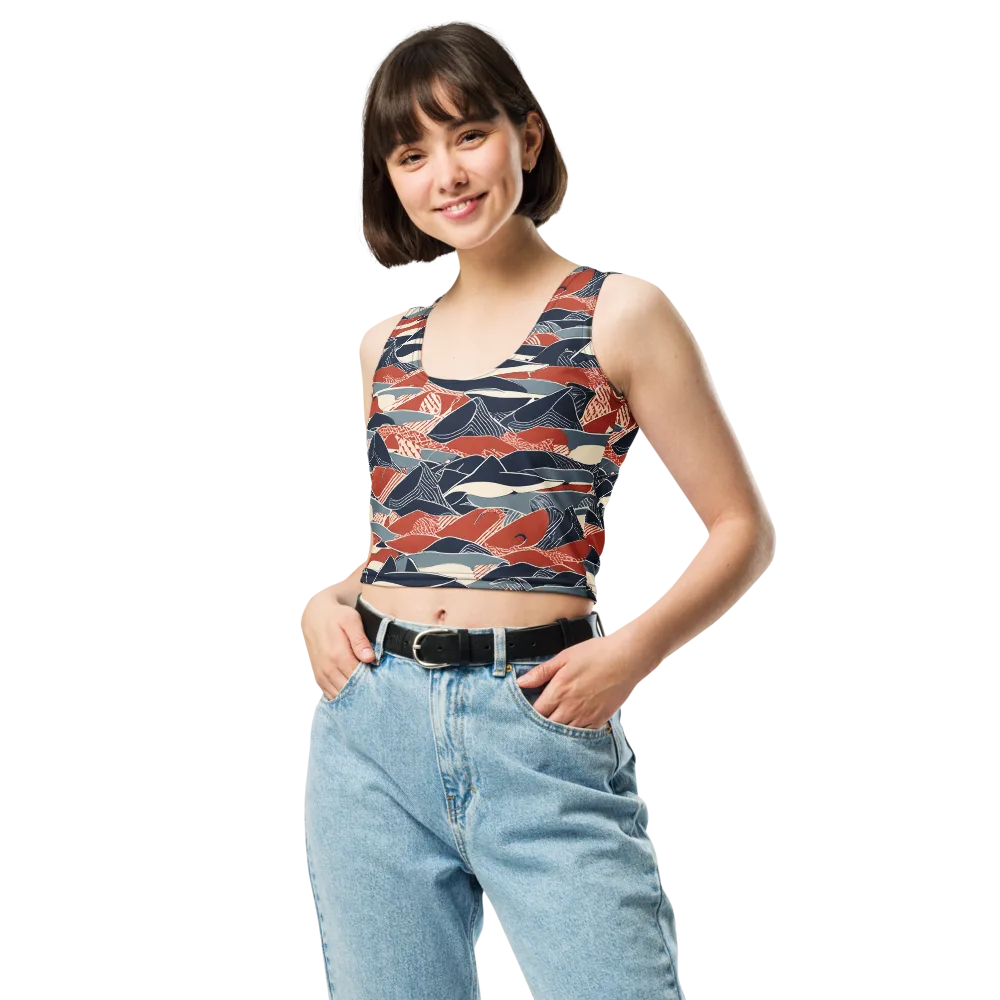Redfin Rhapsody on Crop Top — Front