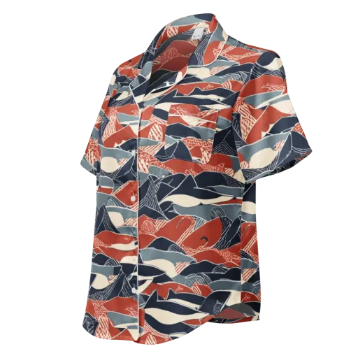 Redfin Rhapsody on a Women's Short Sleeve Pajama Top
