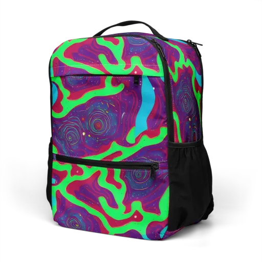Neon Rose Riot on a Utility Backpack