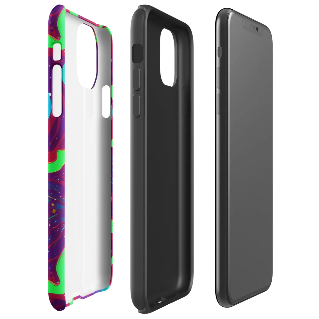 Neon Rose Riot on Tough Case for iPhone® — Right