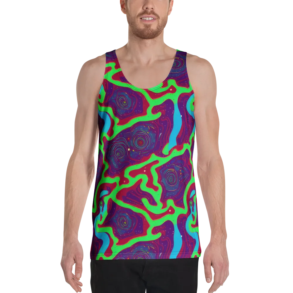 Neon Rose Riot on Men's Tank Top — Front