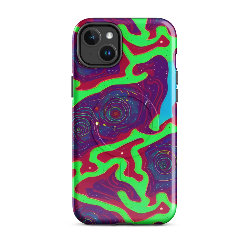 Neon Rose Riot on MagSafe Tough Case for iPhone® — Front