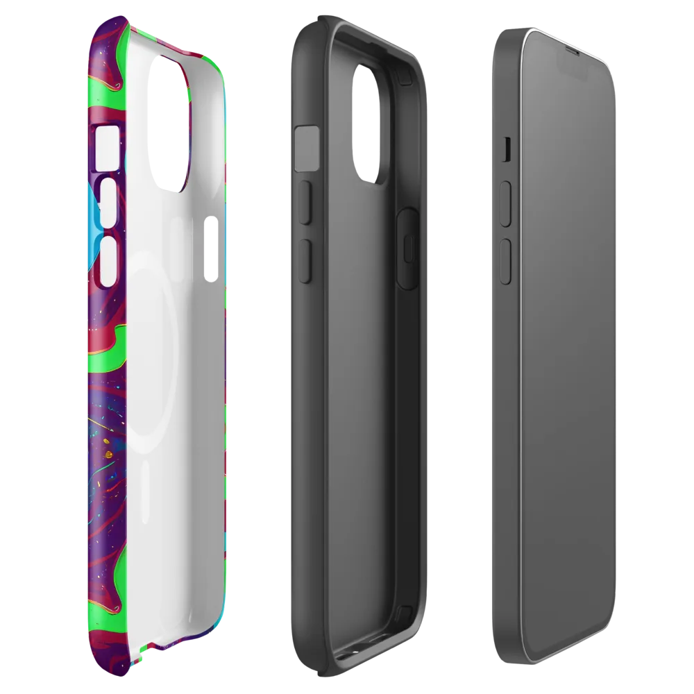 Neon Rose Riot on MagSafe Tough Case for iPhone® — Front