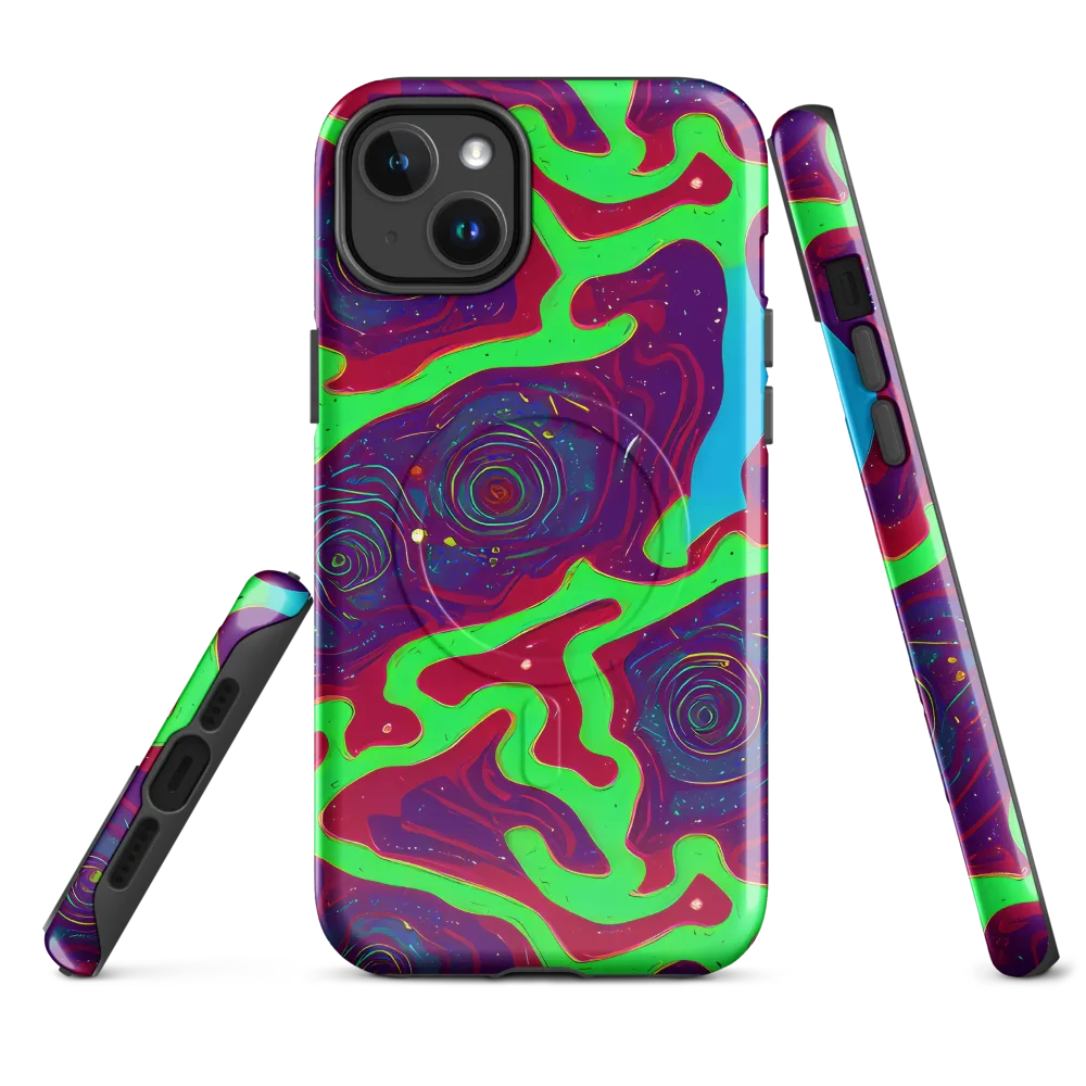 Neon Rose Riot on MagSafe Tough Case for iPhone® — Front