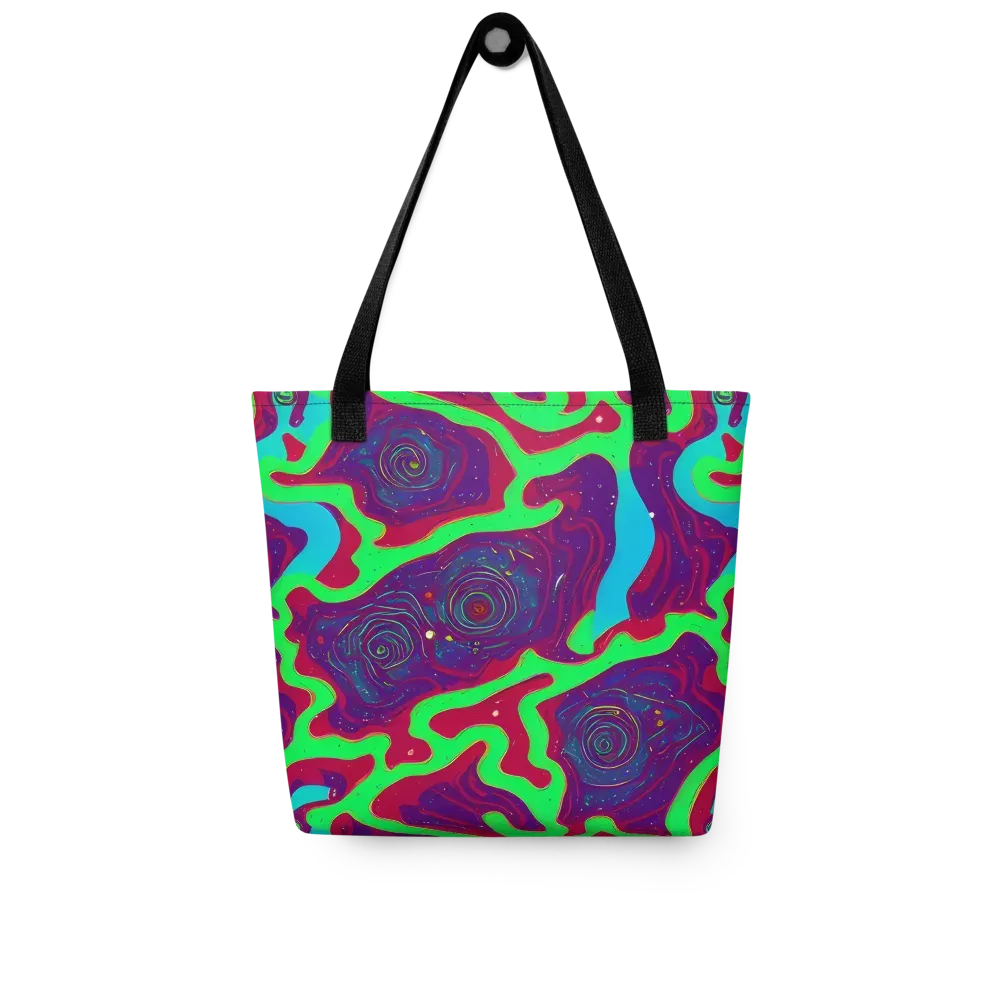 Neon Rose Riot on Tote Bag — Front