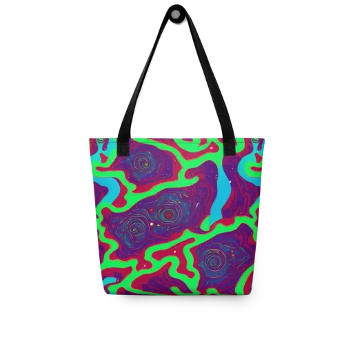 Neon Rose Riot on a Tote Bag