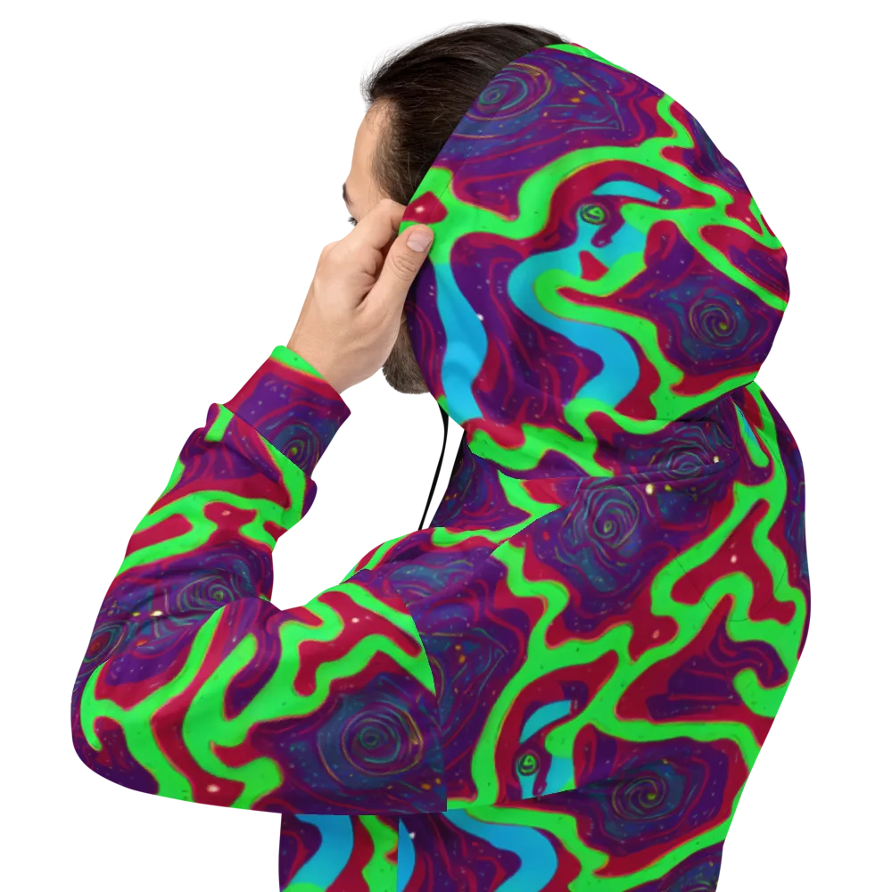 Neon Rose Riot on Hoodie — Back