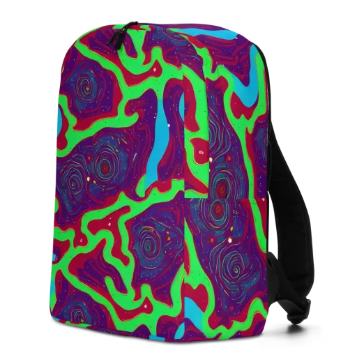 Neon Rose Riot on a Minimalist Backpack