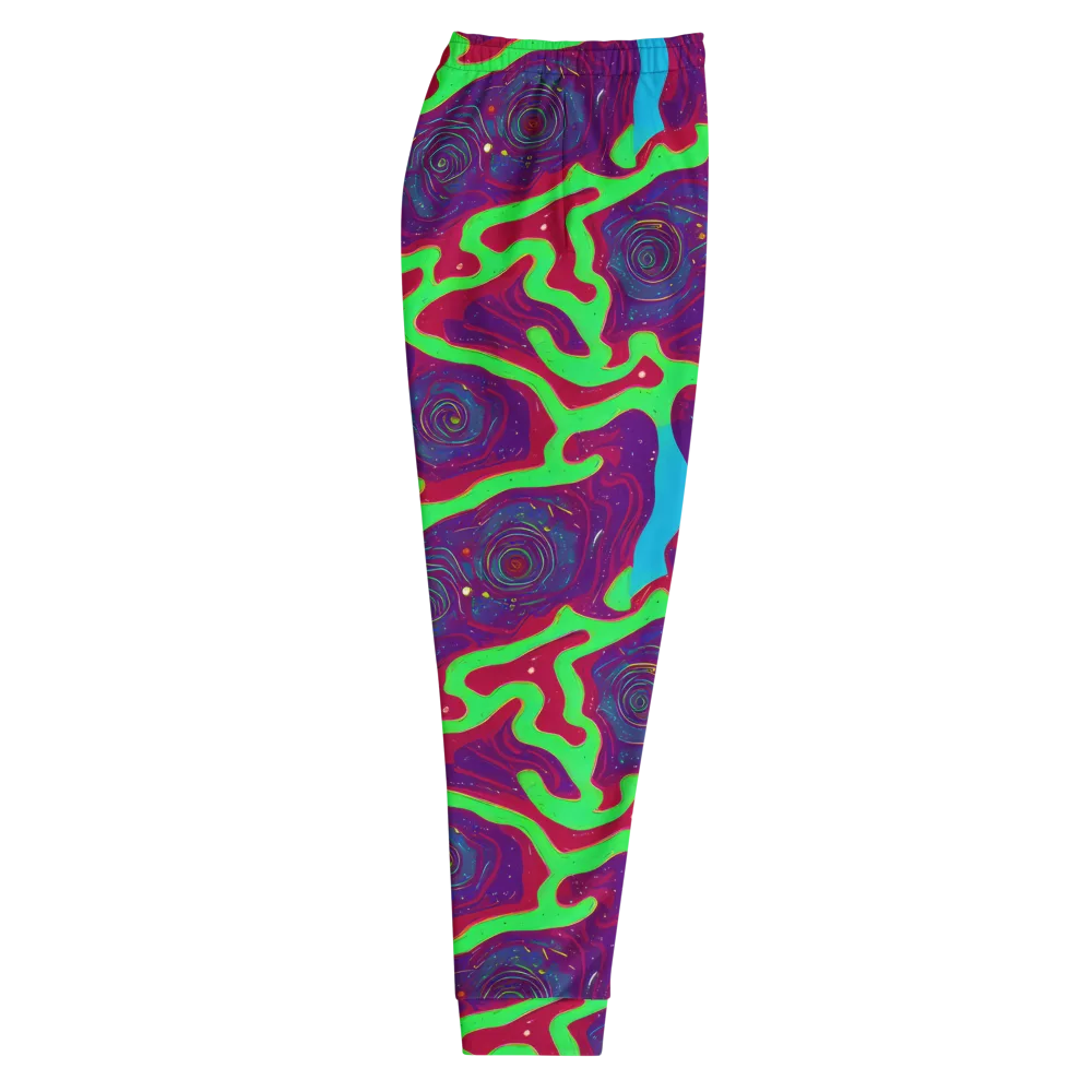 Neon Rose Riot on Men's Joggers — Right