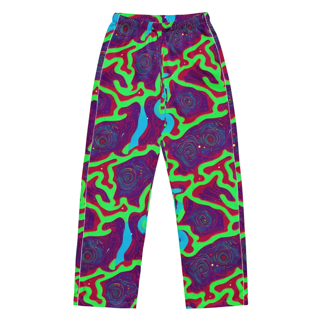 Neon Rose Riot on Women's Pajama Pants — Front