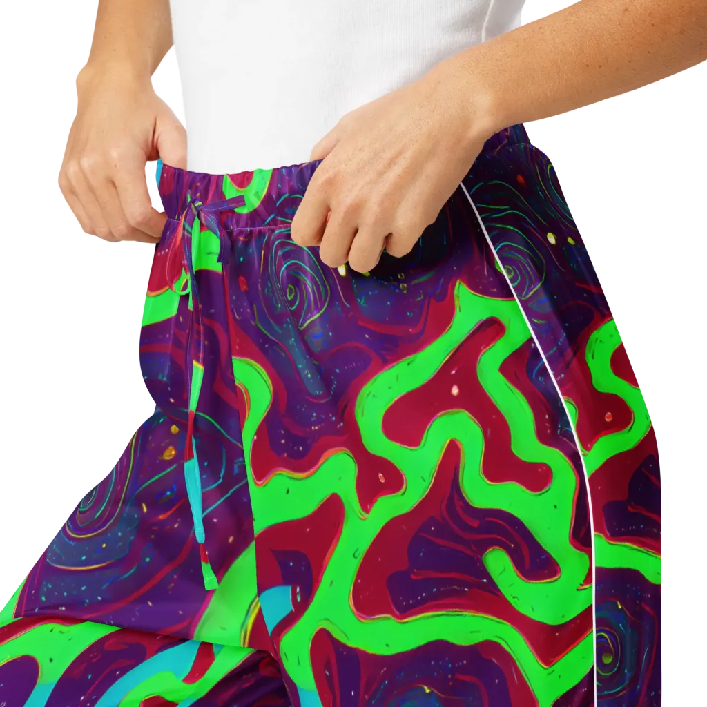 Neon Rose Riot on Women's Pajama Pants — Product details